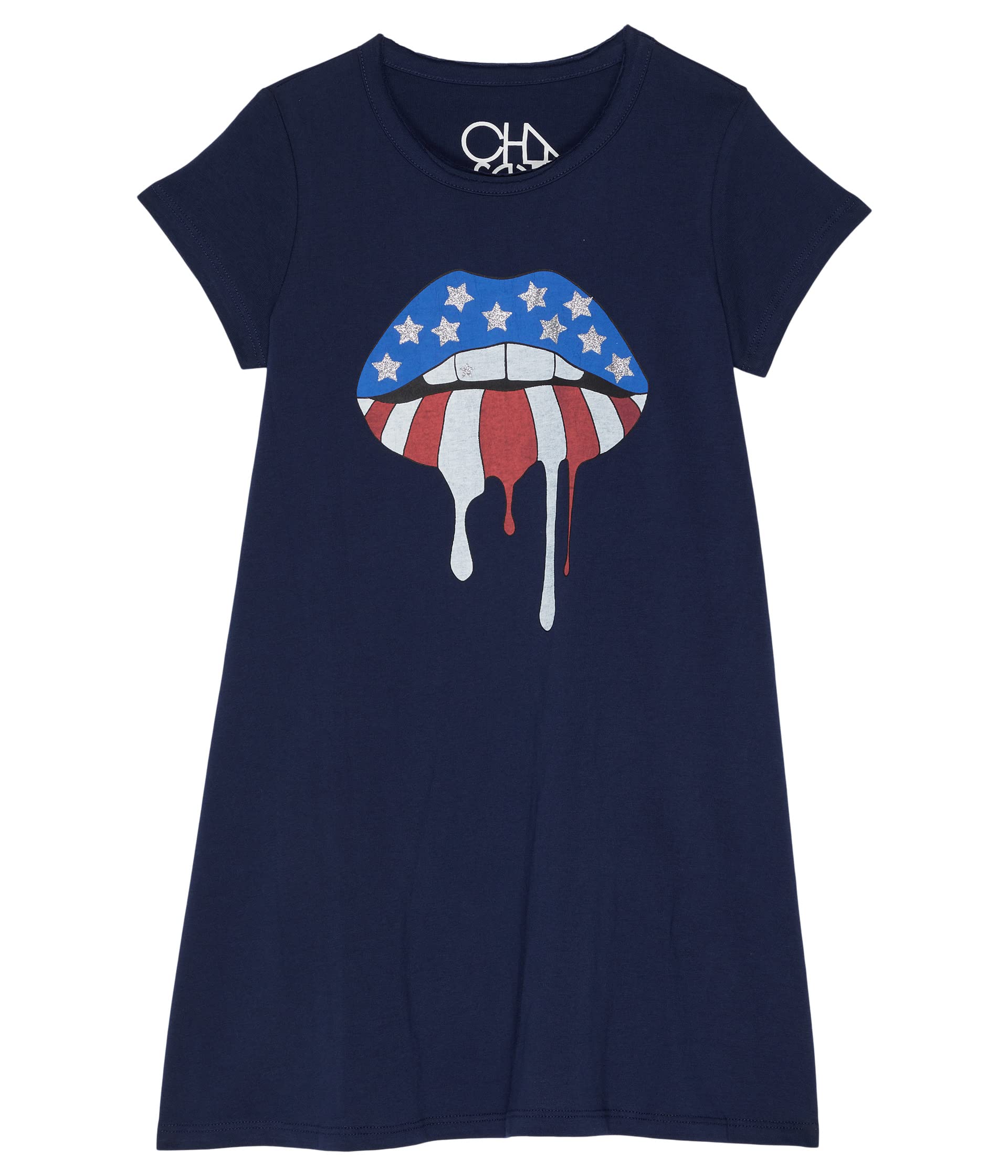 

Платье Chaser Kids, Patriot Lips Cotton Jersey Short Sleeve Shirtdress