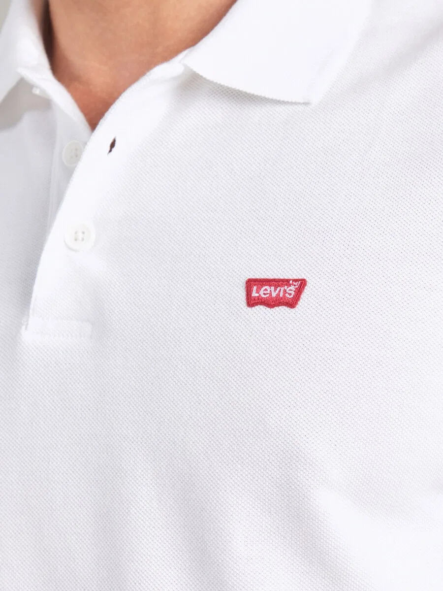 Футболка-поло-поло LEVI'S с длинным рукавом Housemark белого цвета — фото 3