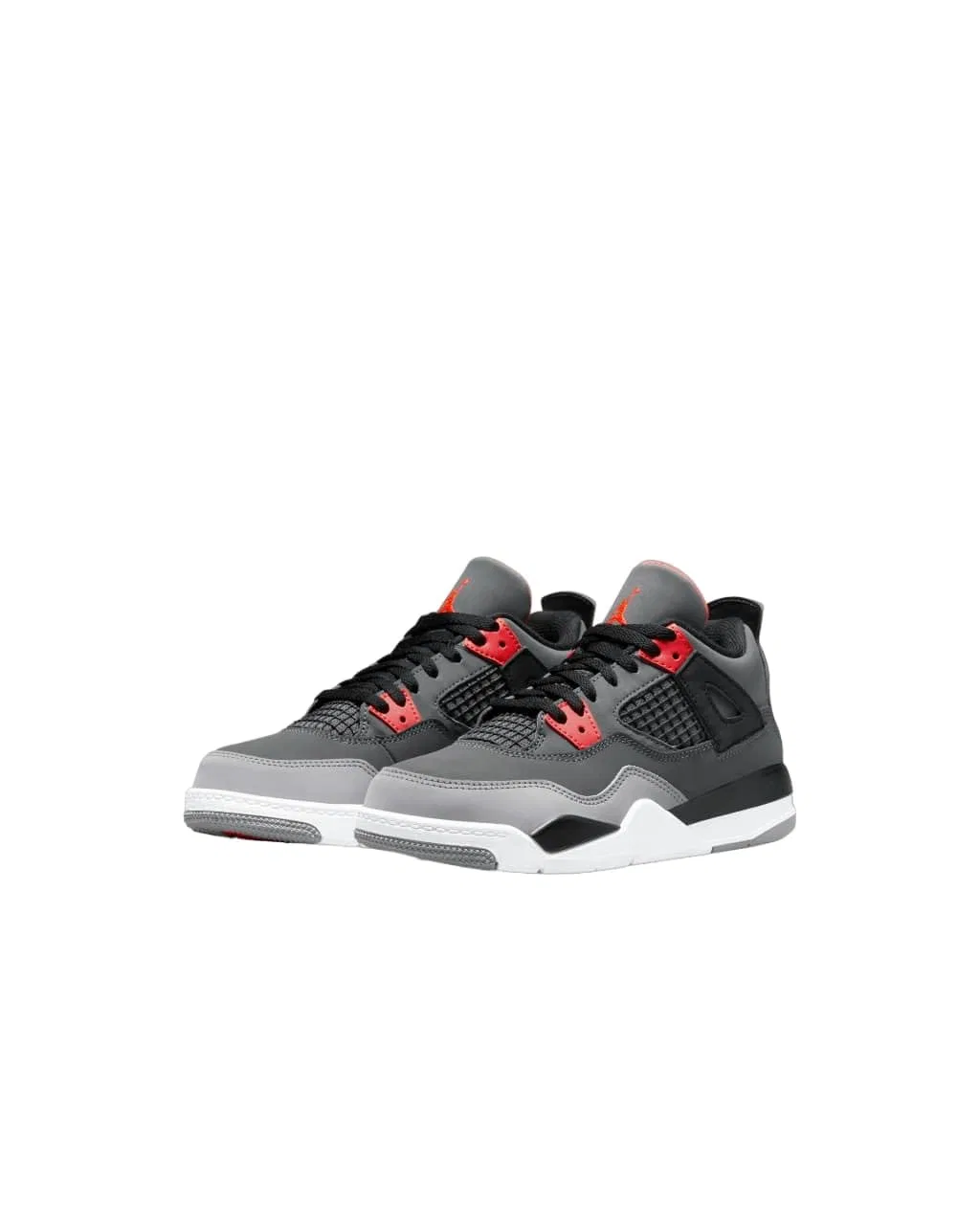 Детские кроссовки для мальчиков с закрытым носком Jordan 4 Retro PS, Grey/Black — фото 3