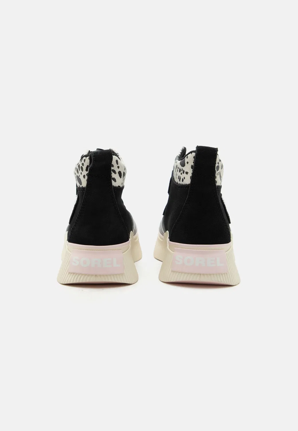 Детские классические унисекс ботинки на шнуровке Little kids out n about iv classic wp Sorel, Black/Pink Salt — фото 3