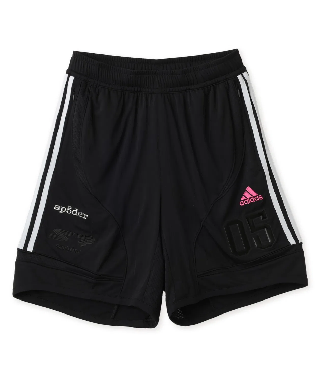Мужские шорты с регулярной посадкой из полиэстера Sp5der Adidas, Черный