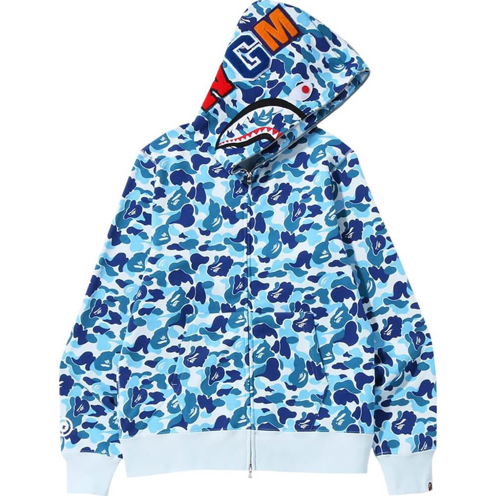 

Толстовка BAPE ABC Camo Shark Full Zip, синий