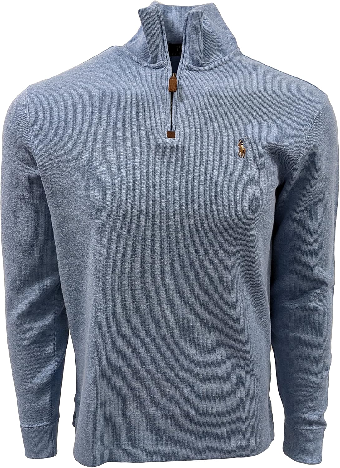 

Polo Ralph Lauren мужская флисовая толстовка с длинным рукавом и молнией на четверть, (Fall/Winter 2021) Jamaica Heather With The Signature Multi-Colored Pony