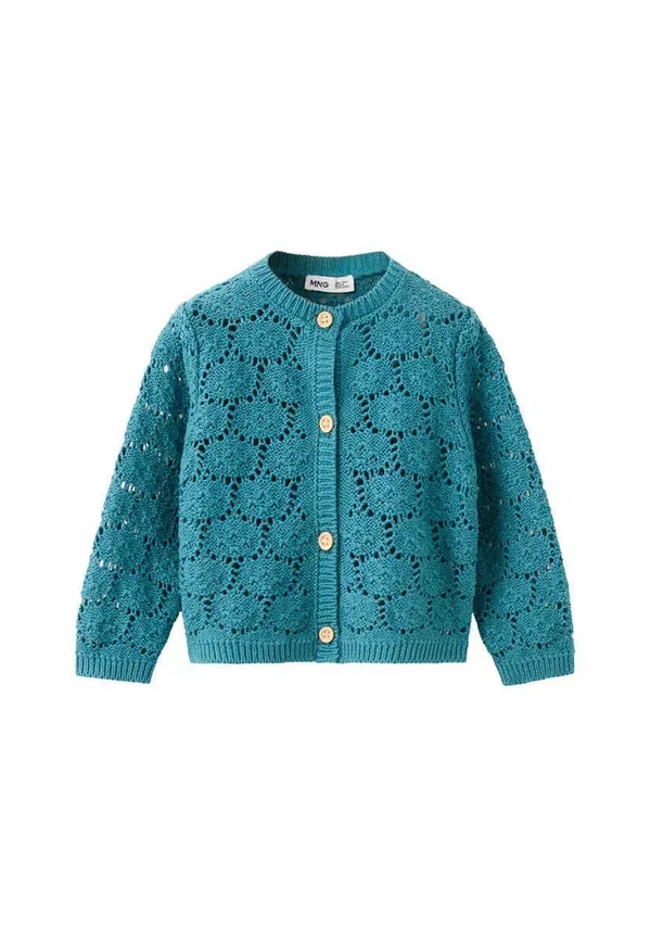 Детский кардиган Mango Kids, зеленый
