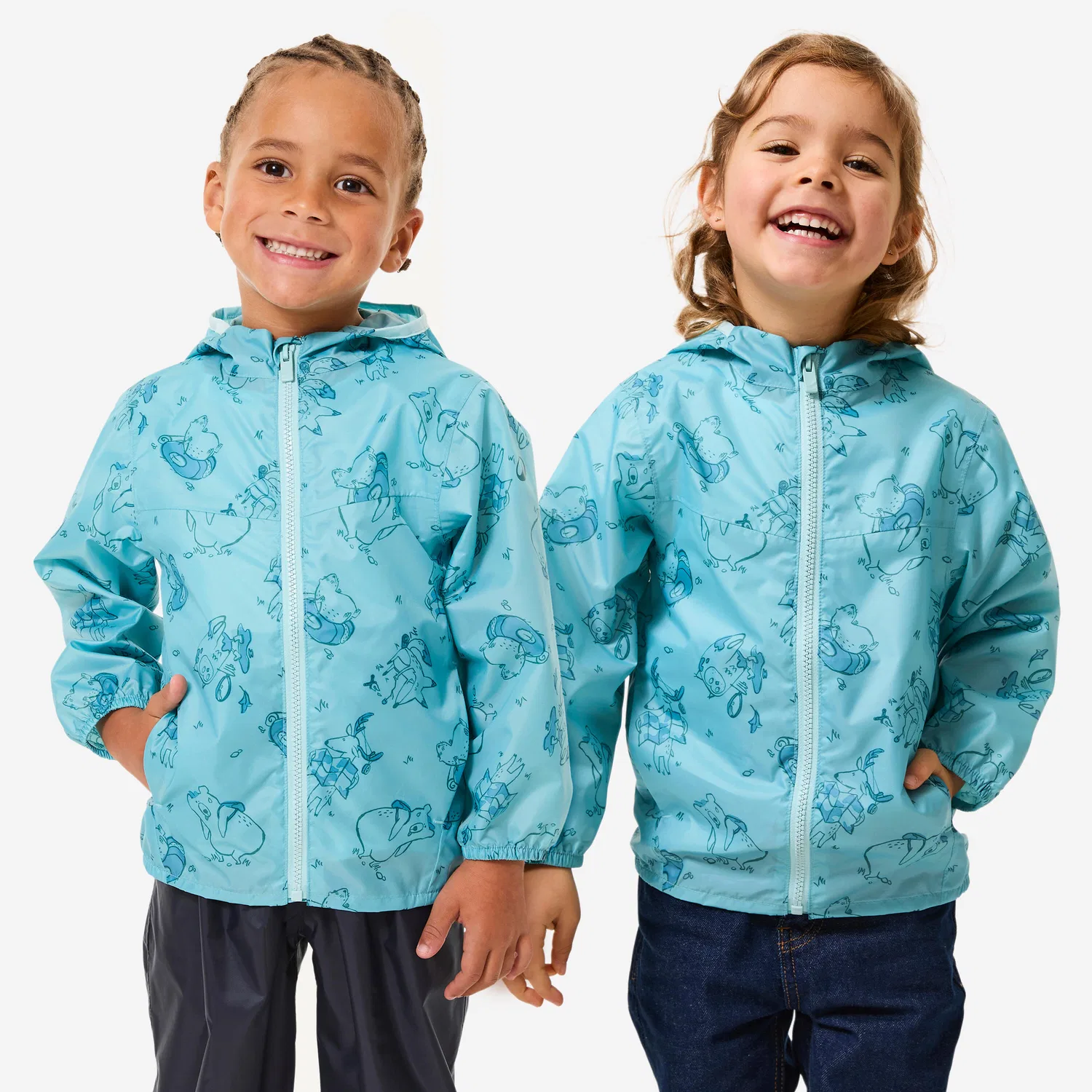 Детская ветровка с капюшоном MH100 Quechua, Blue