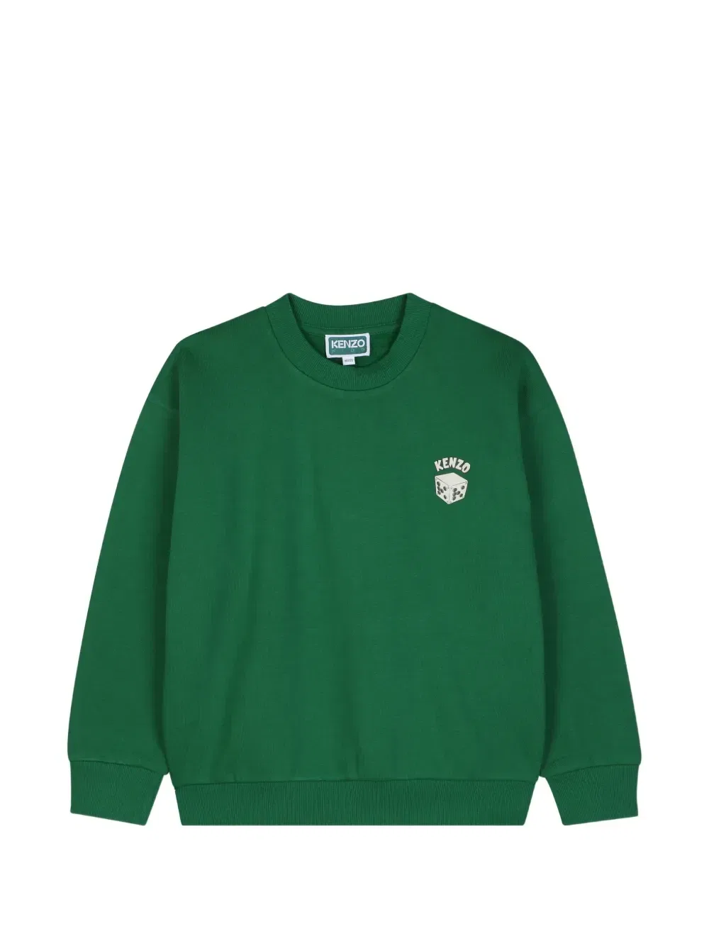 Толстовка с графическим принтом Kenzo Kids, зеленый