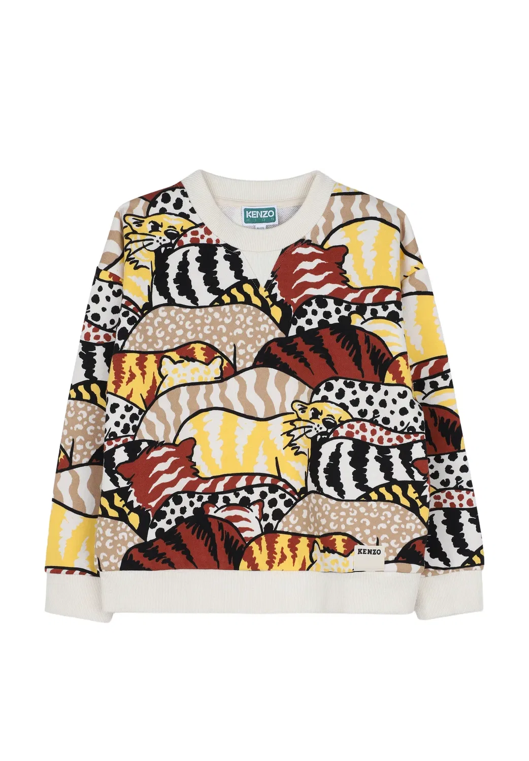 Sweat à manches longues - толстовка Kenzo Kids, Beige Jaune