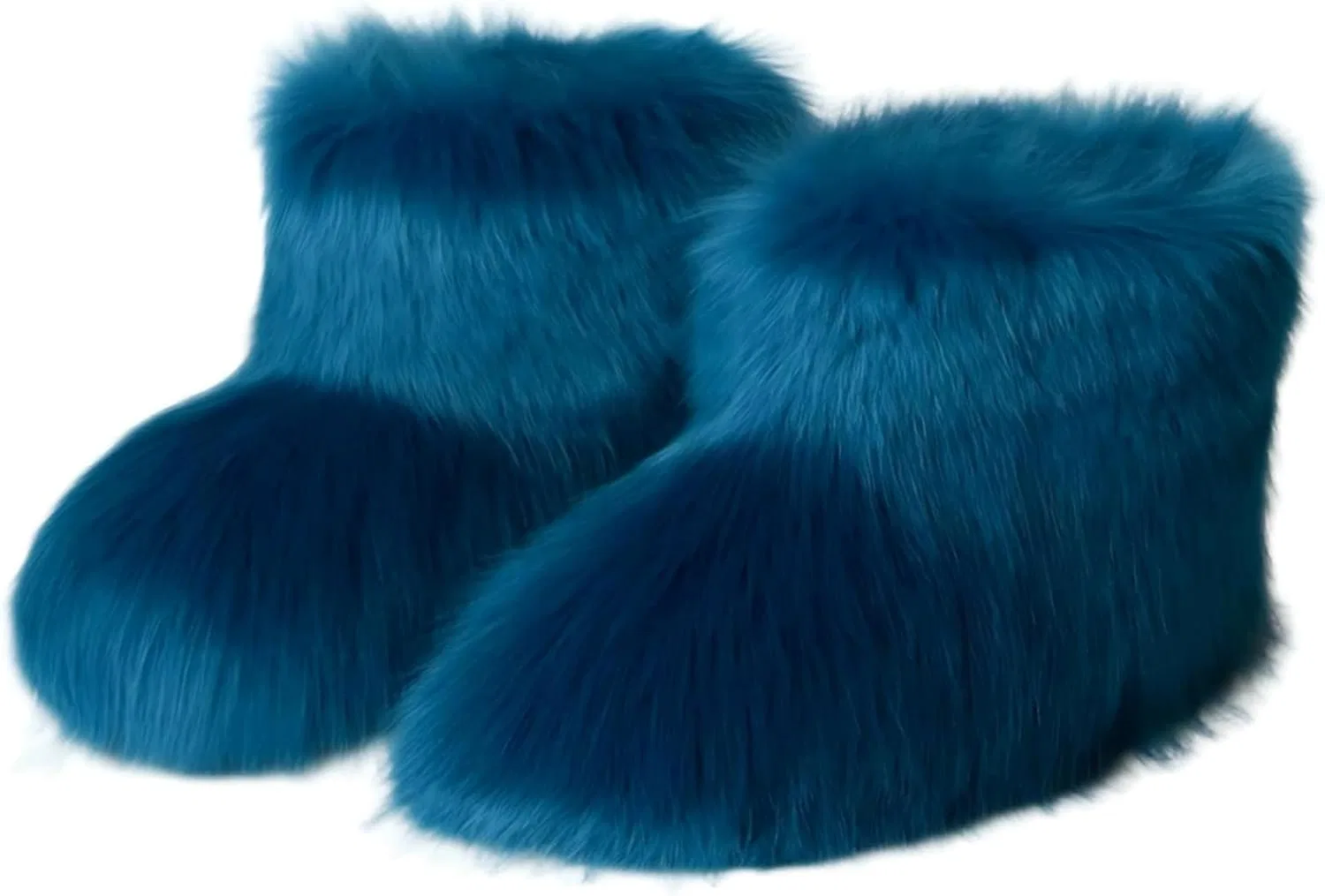 Детские зимние сапоги для девочек с искусственным мехом LLTMALL, Peacock Blue