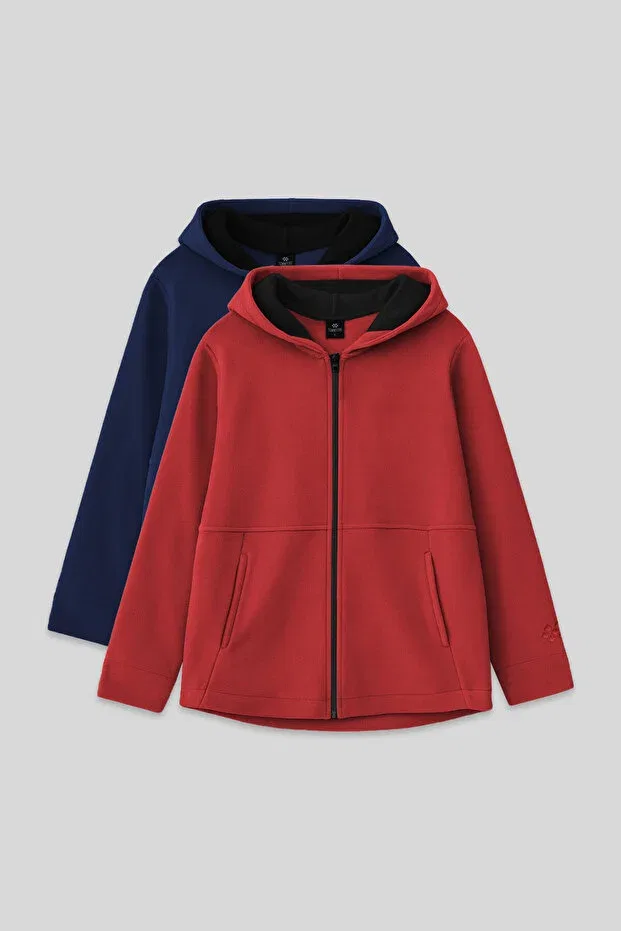 Детское для девочек свитшот с капюшоном из флиса 2-pack Tommy Life, Indigo Fiesta