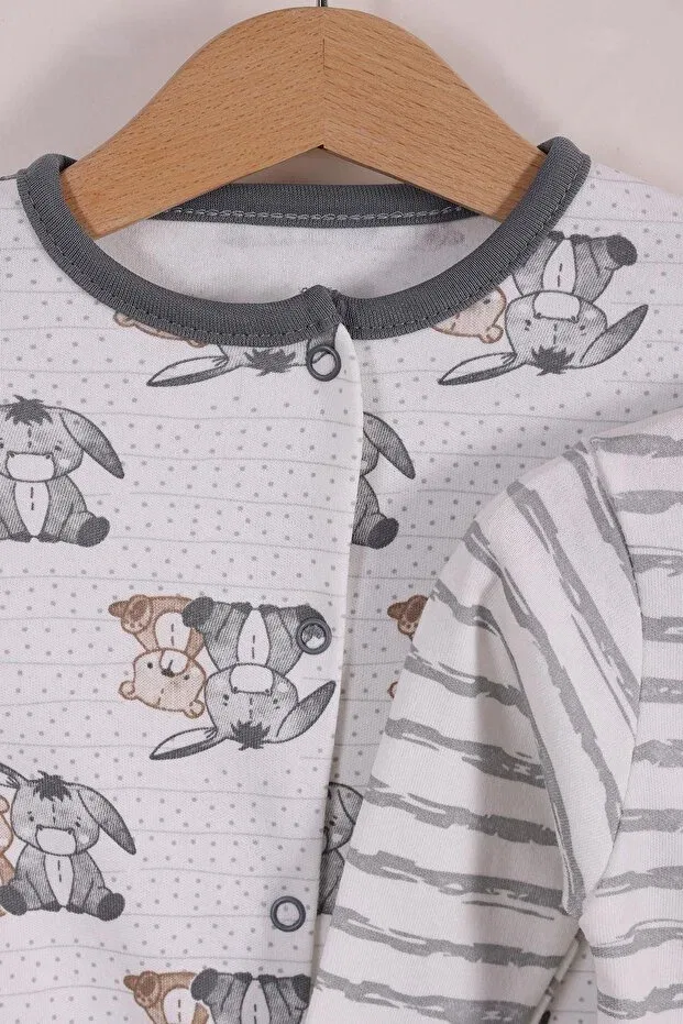 Детский комбинезон для мальчиков с принтом Gray Donkey Printed Kidello, Gray — фото 2