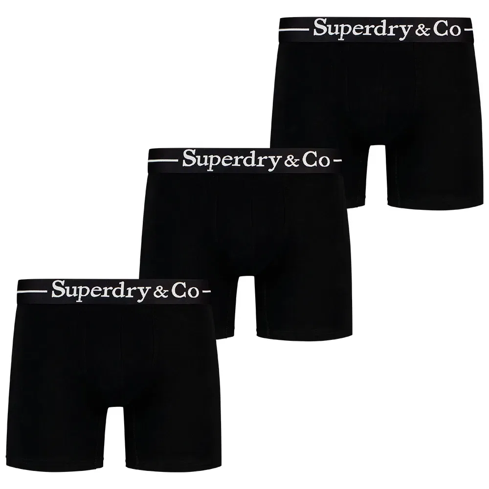Мужские боксеры с принтом Superdry, Black