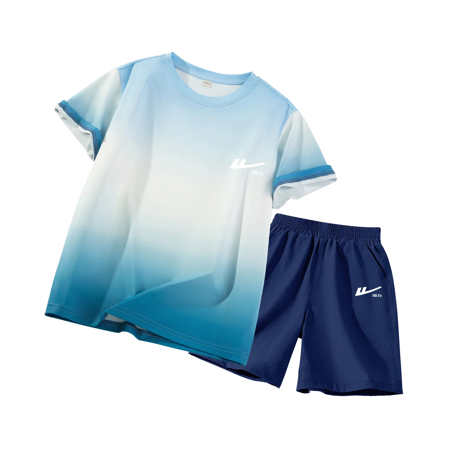 Детский спортивный комплект с круглым вырезом Navy Blue/H White Huili Small K WARRIOR