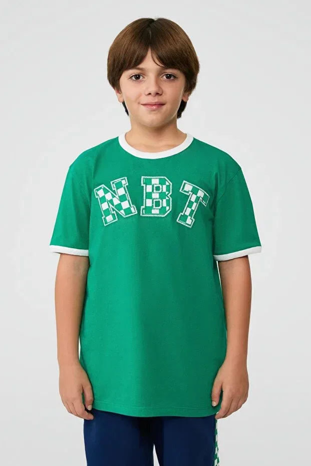 Детская футболка для мальчиков хлопковая Nbt Jeans, Green — фото 2
