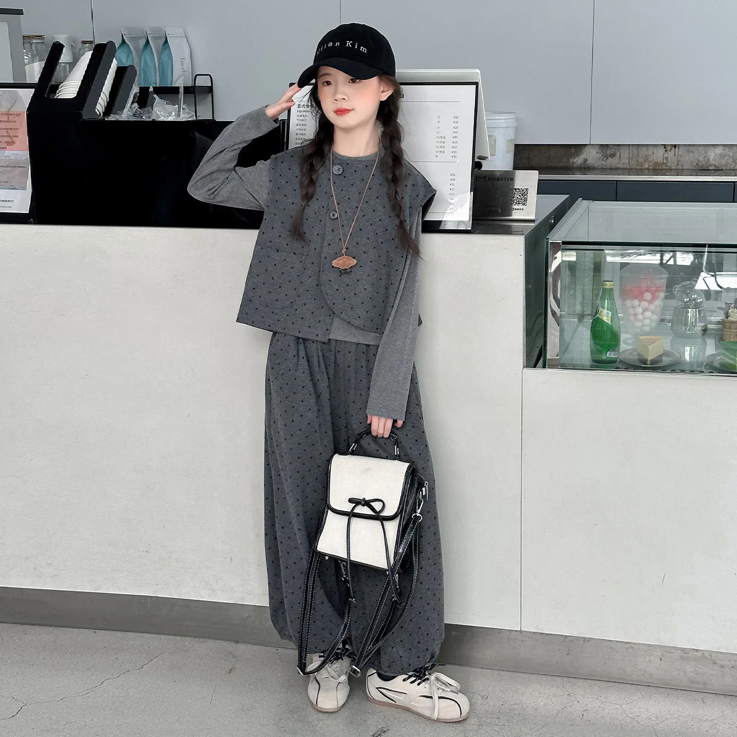 Детский комплект спортивной одежды с жилетом Lanza, Gray — фото 4
