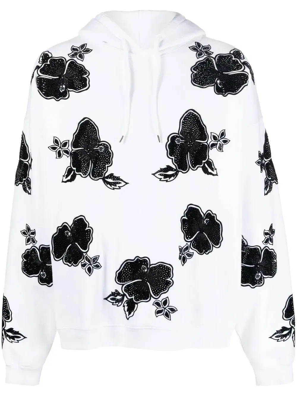 Худи с цветочным принтом Dsquared2, белый