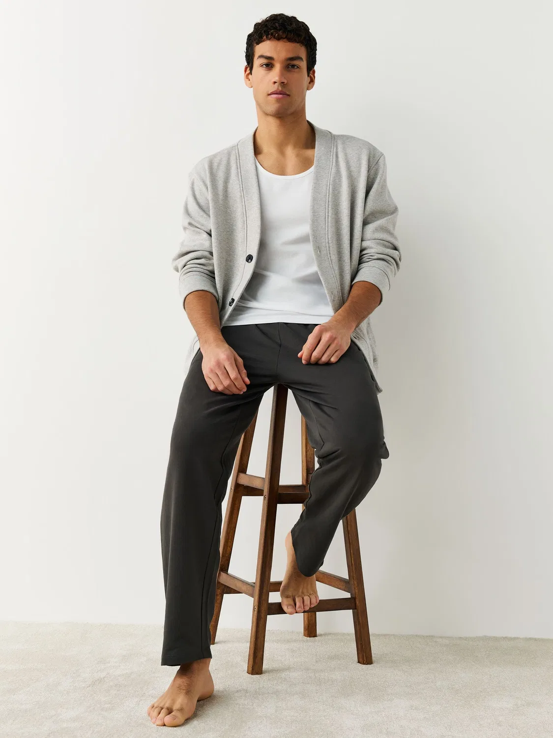 Майка-алкоголичка Slim Fit 5-pack из хлопка Next, белый — фото 4