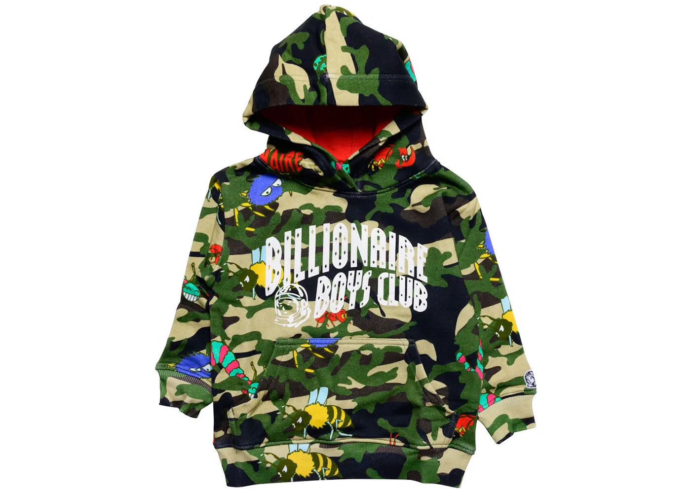 Детское худи с принтом Hoodie Billionaire Boys Club, Army/Red