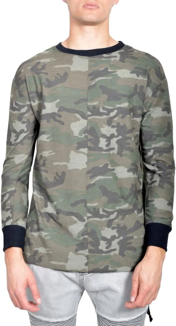 Мужская футболка с камуфляжным принтом и потертостями Generic, Camo