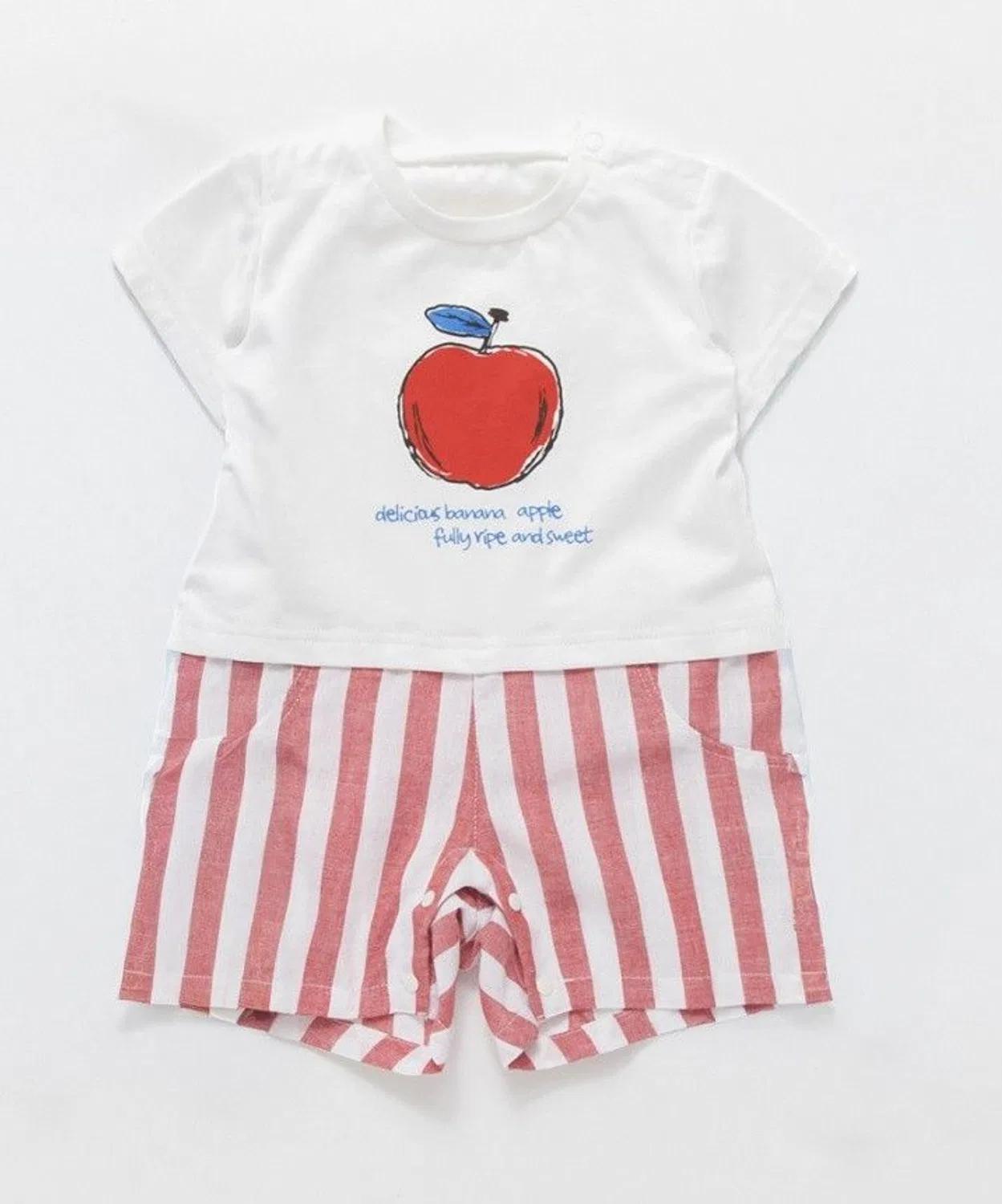 Детский комбинезон-боди с фруктовым принтом, модель Fruit Graphic, branshes, Ivory — фото 2