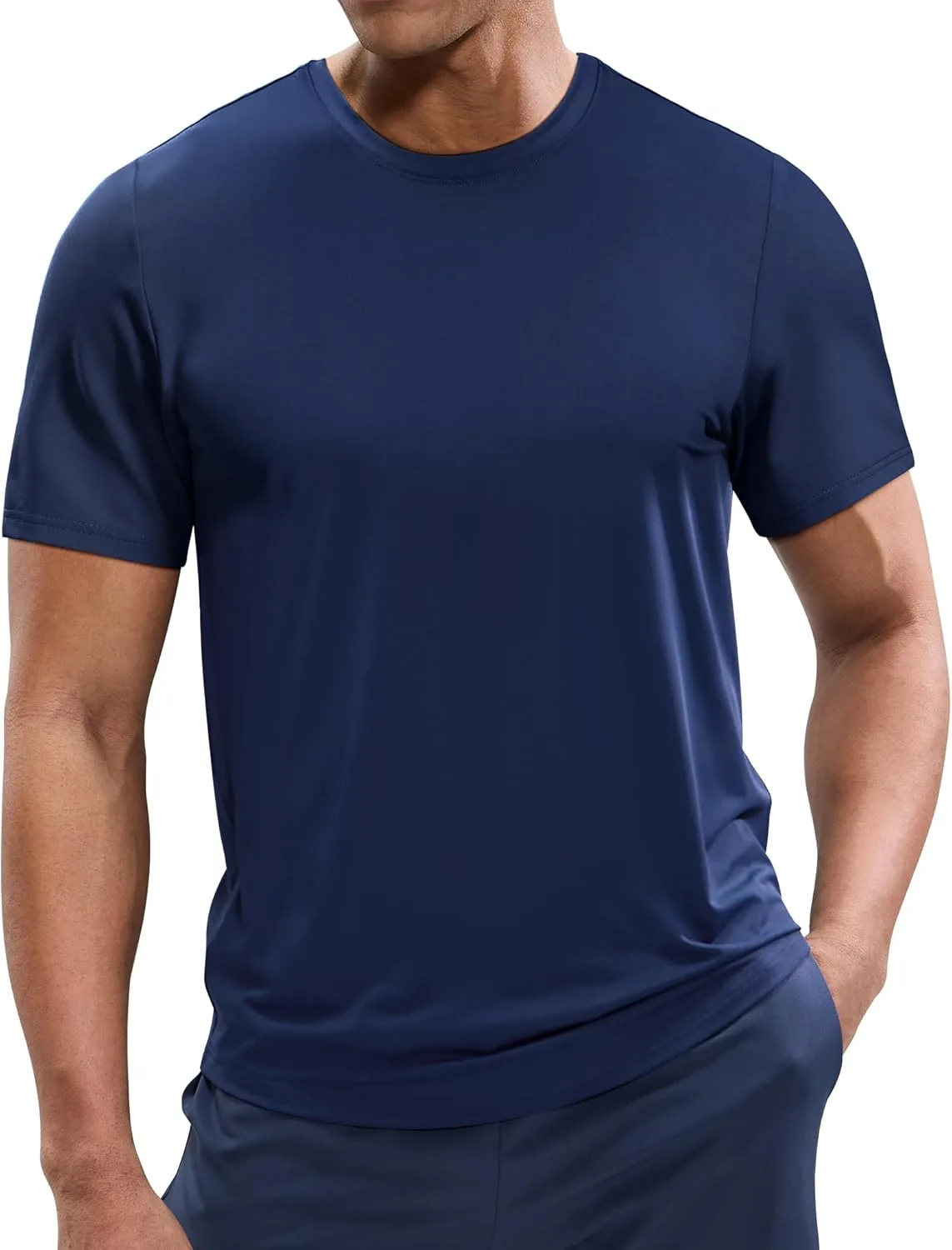 

MIER мужская футболка для тренировок Dry Fit, короткий рукав, легкая, UPF 50+