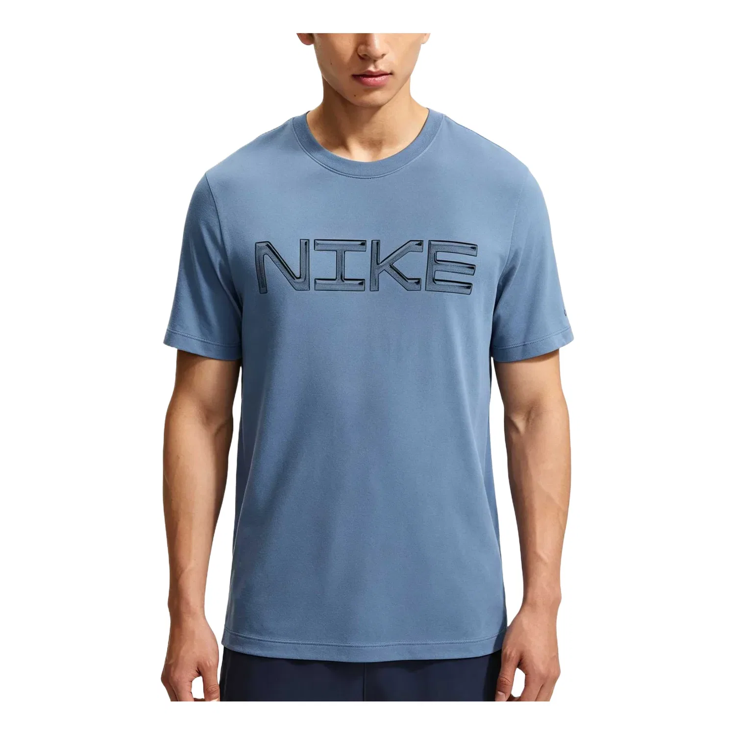 Мужская футболка для тренировок Dri-FIT T-Shirt 'Indigo Storm Black' Nike, Indigo Storm/Black