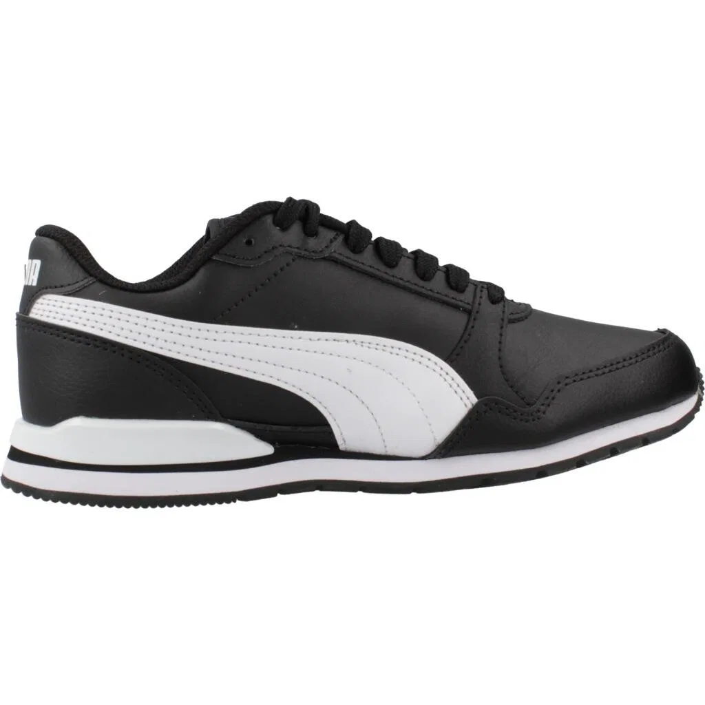 Детские кроссовки из натуральной кожи ST Runner V3 L JR Puma, Schwarz — фото 4