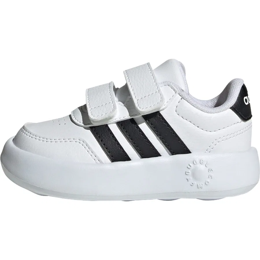 Детские спортивные кроссовки с липучками Breaknet 3.0 adidas, Бело-черный — фото 2