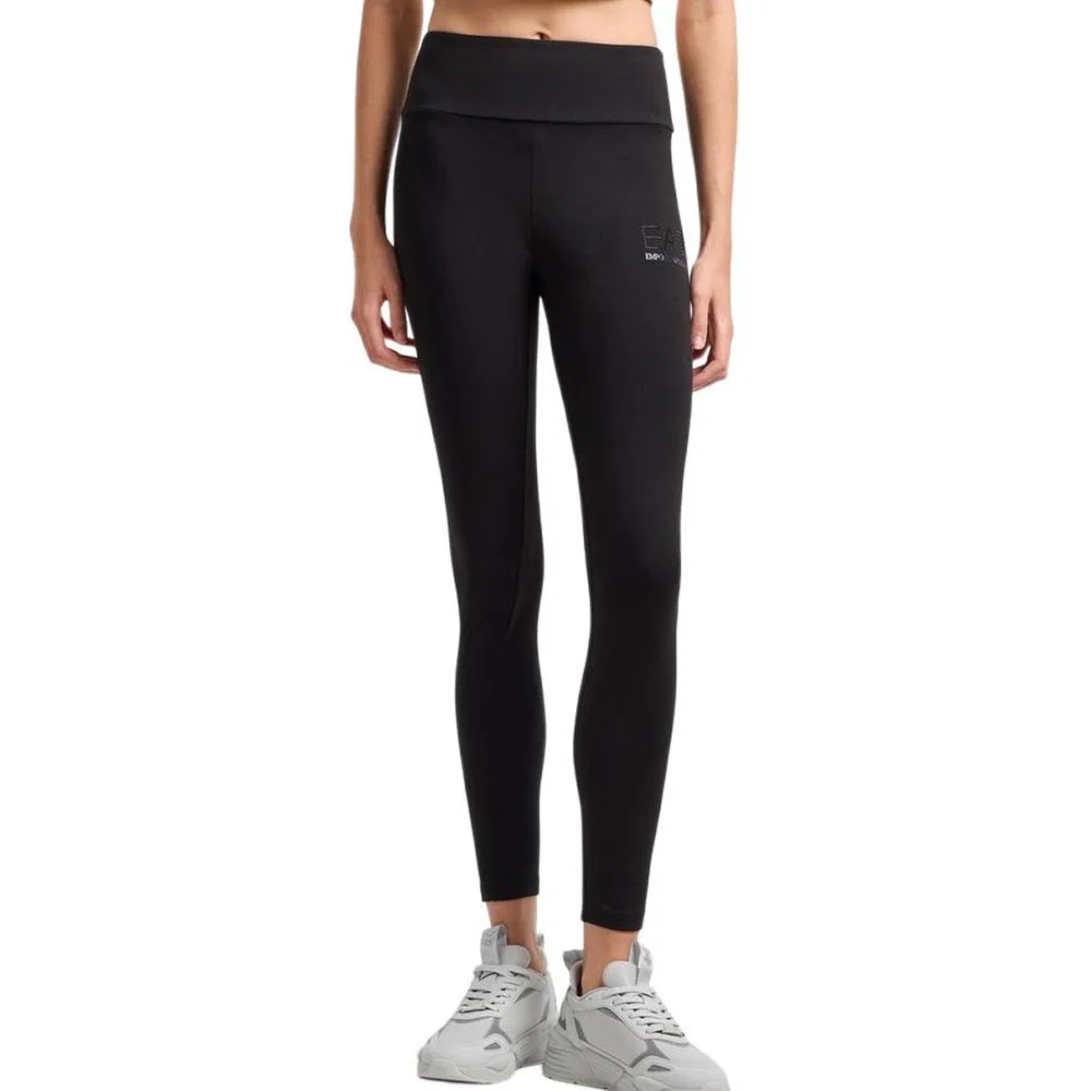 Женские спортивные брюки с принтом EA7 SS25 Sports Pants, EMPORIO ARMANI, Black — фото 3