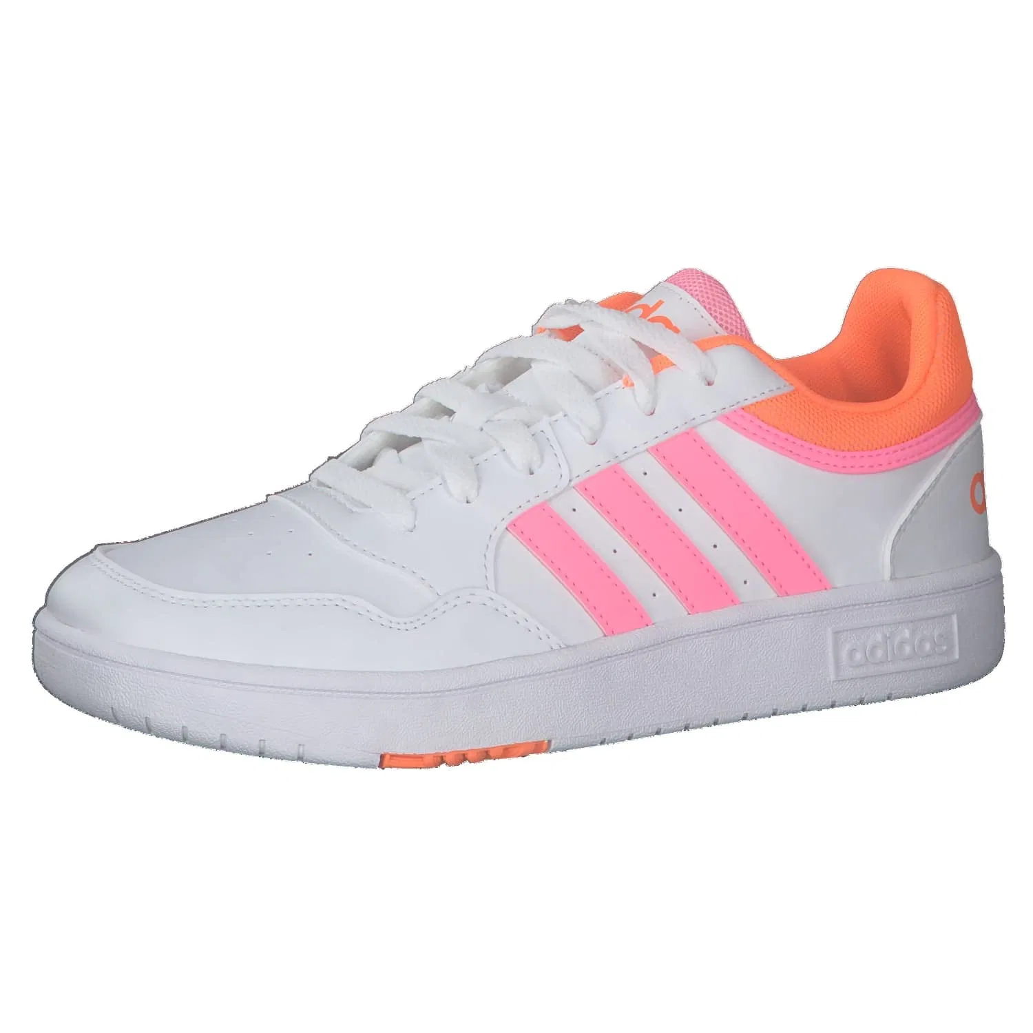 Детские кроссовки для мальчиков Hoops Adidas, Cloud White Beam Pink Orange