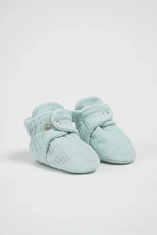 Детские пинетки из органического хлопка Babyzilla, Mint — фото 2