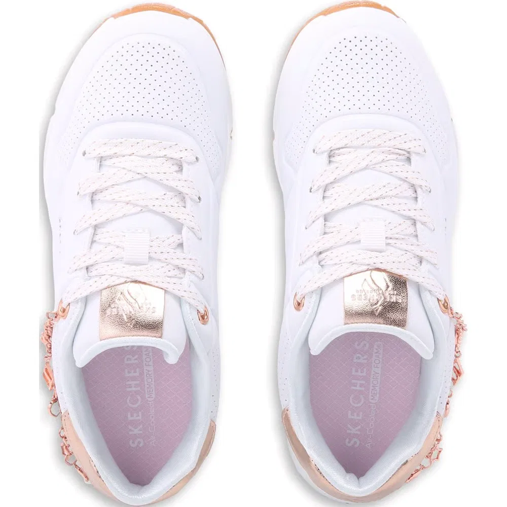 Детские кроссовки Street Uno Skechers, White/Rose Gold — фото 4