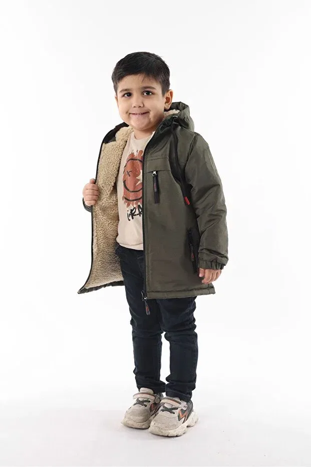 Детское зимнее пальто для девочек с капюшоном Abillita, Khaki