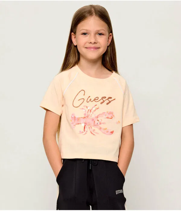 Детская футболка для девочек с круглым вырезом Guess, Pesca