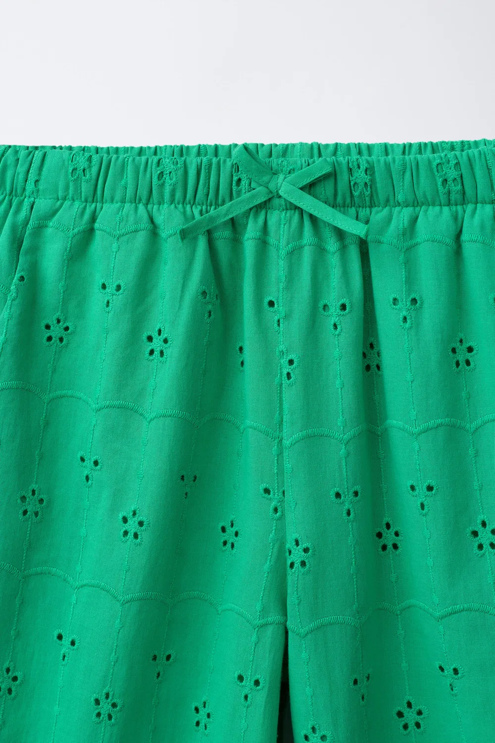 ШИРОКИЕ БРЮКИ ШИФФЛИ ZARA, Green — фото 3