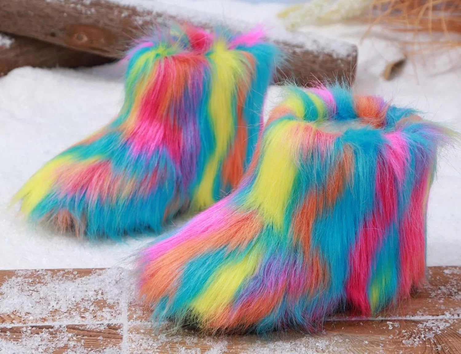 Детские зимние сапоги для девочек с меховой подкладкой FUNCOS, Multicolored — фото 2