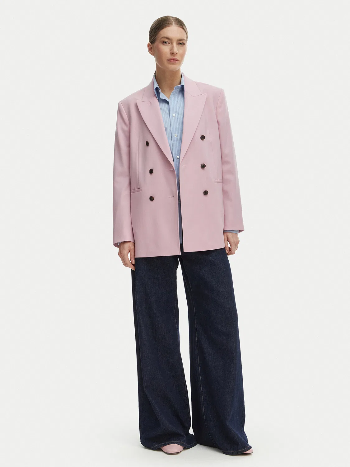 Женский блейзер свободного кроя Tommy Hilfiger, розовый — фото 2