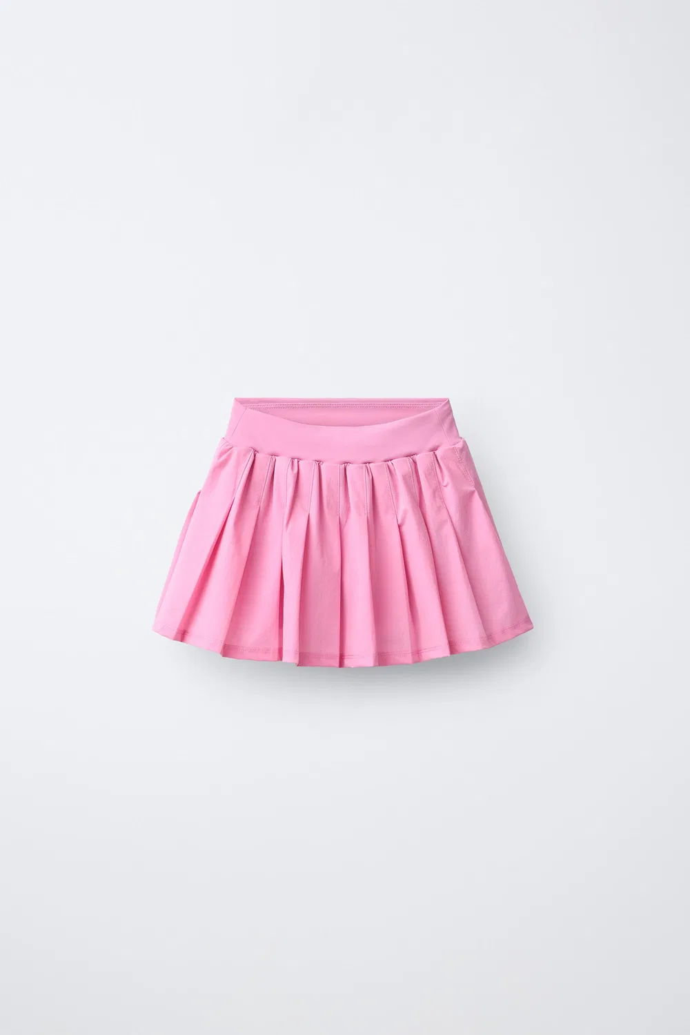 Плиссированная юбка-леггинсы для велоспорта ZARA, Chalk pink