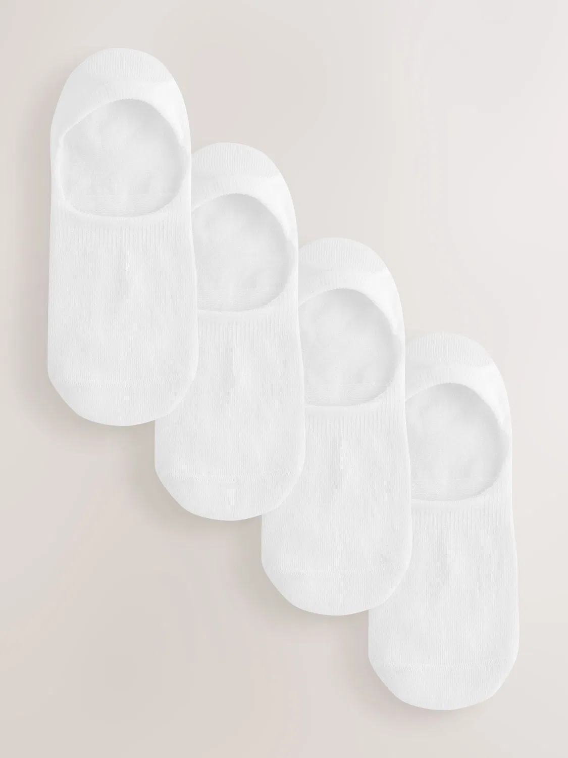 Носки невидимые, 4 пары, White Modal Next, белый