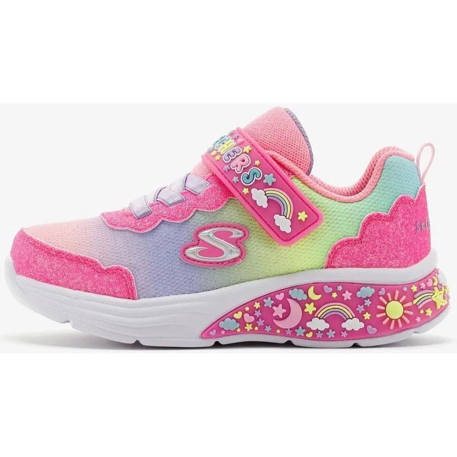 Кроссовки детские с подсветкой Twinkle Sparks - Underwater Magic Skechers, Розовый