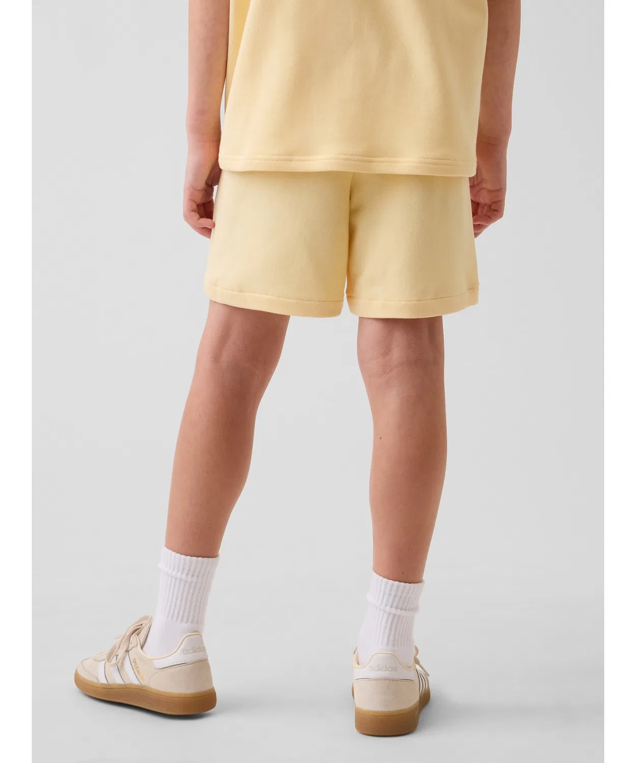 Детские шорты из футера с графическим принтом, на резинке GAP, Yellow — фото 4