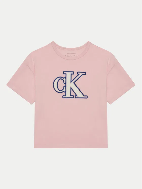 Футболка boxy fit Calvin Klein Jeans, розовый