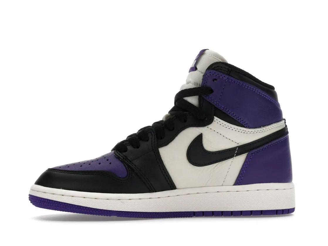 Детские кроссовки с высоким верхом Jordan 1 Retro High, Court Purple/Black-Sail — фото 3