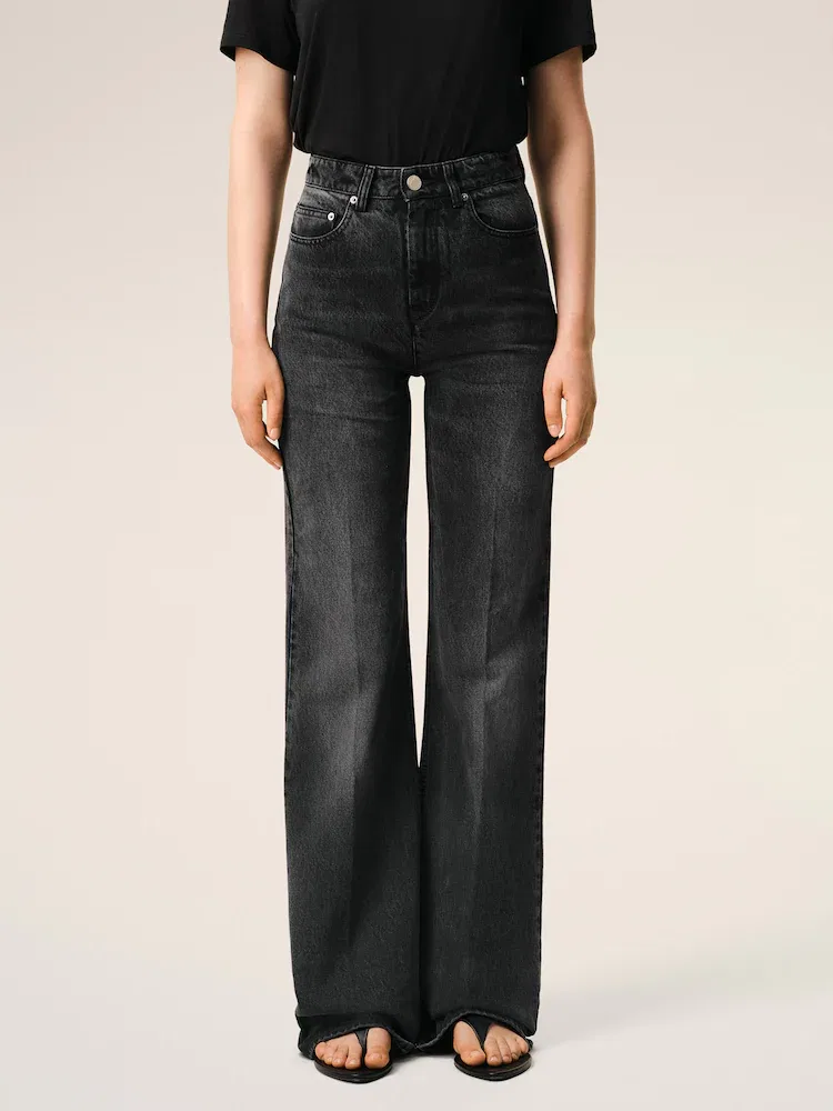Джинсы Flare Fit, Noir Used AMI PARIS, Black — фото 2