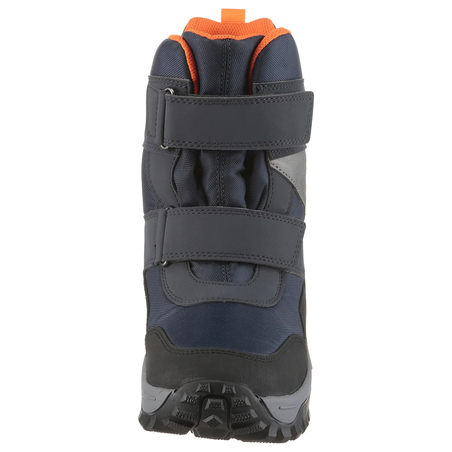 Детские зимние ботинки снегопады с мембраной Geox, Navy/Black/Orange — фото 4