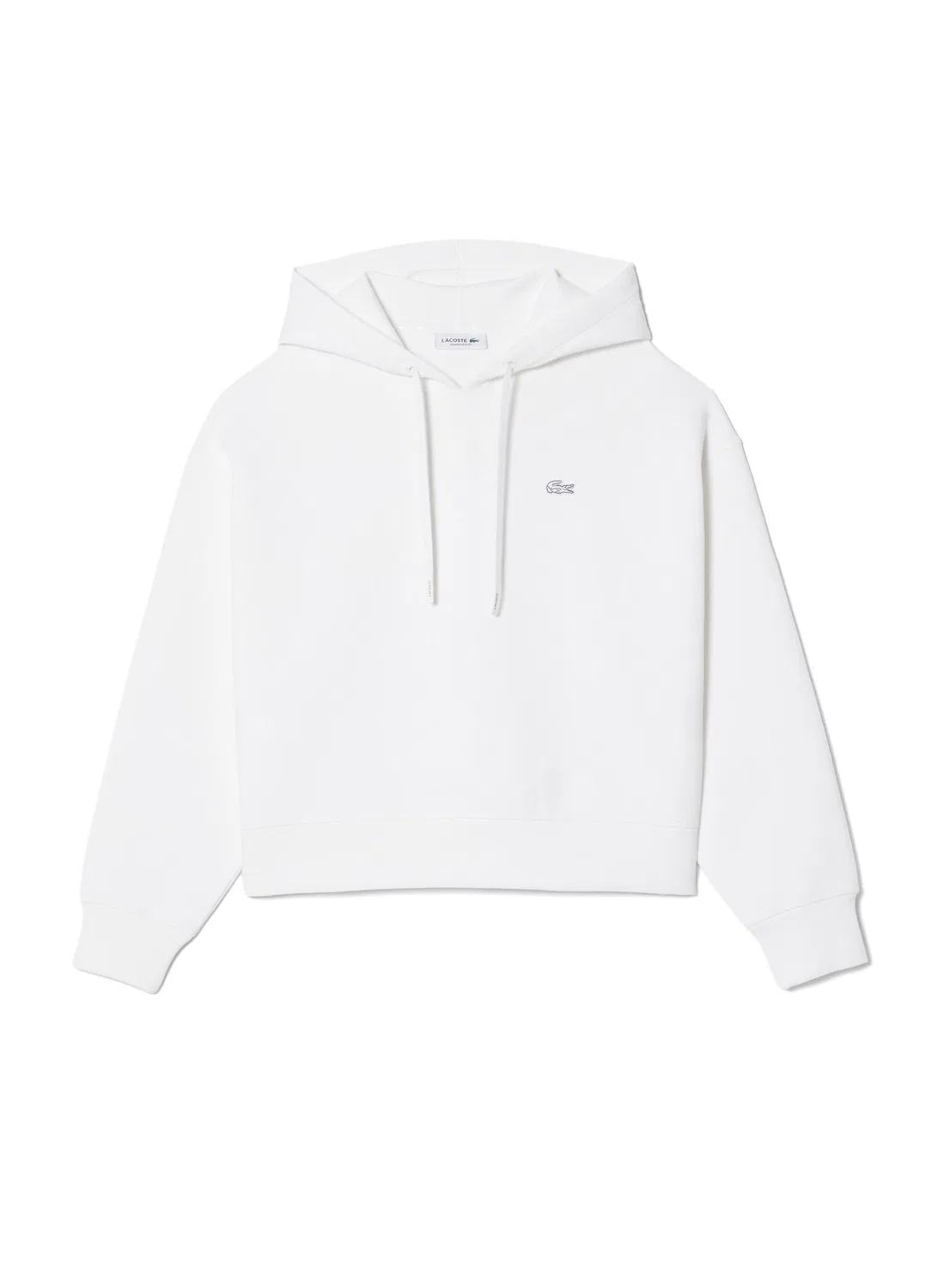 Свитшот Lacoste Oversize Fit с капюшоном, белый