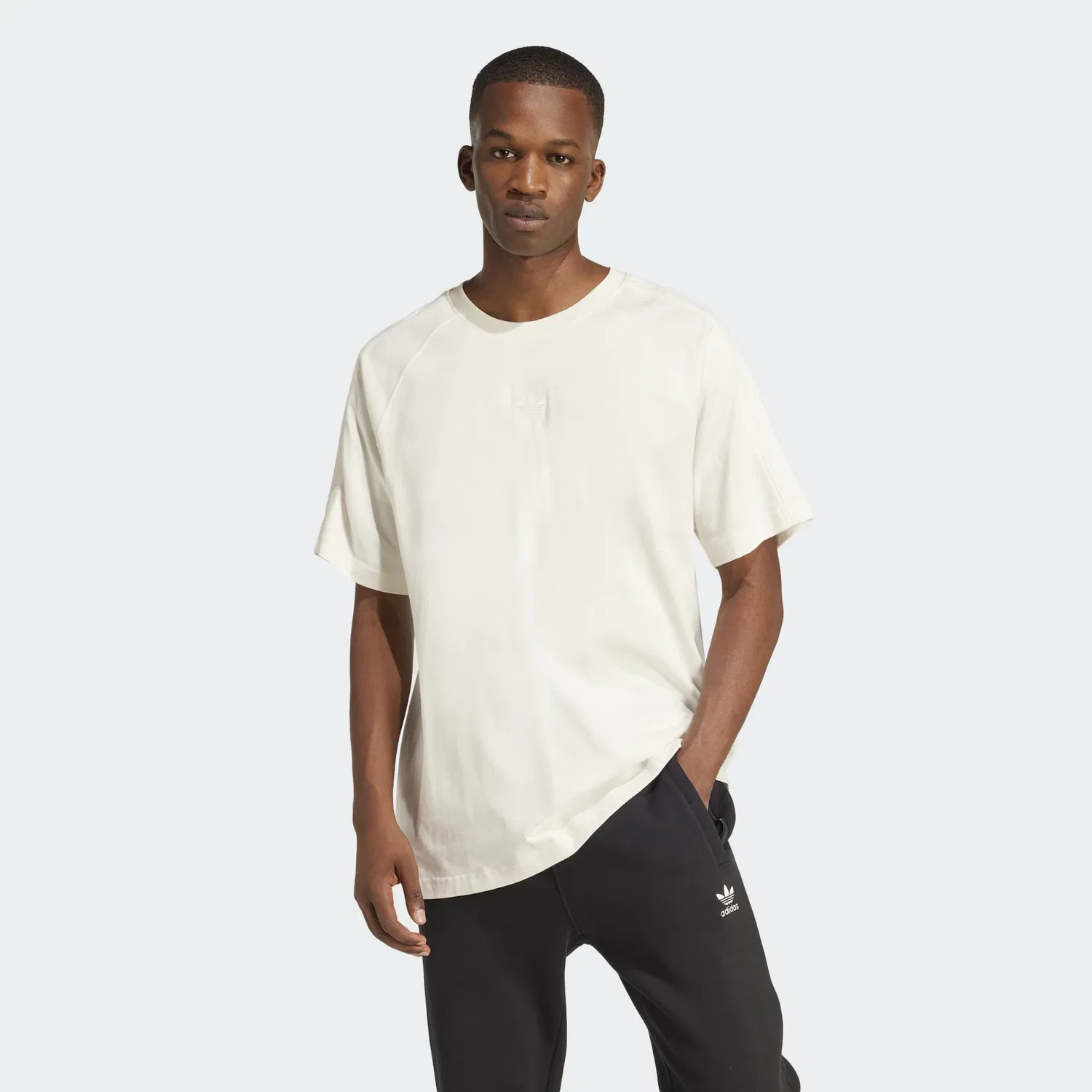 Мужская хлопковая футболка Premium Essentials Adidas Originals, Cloud White