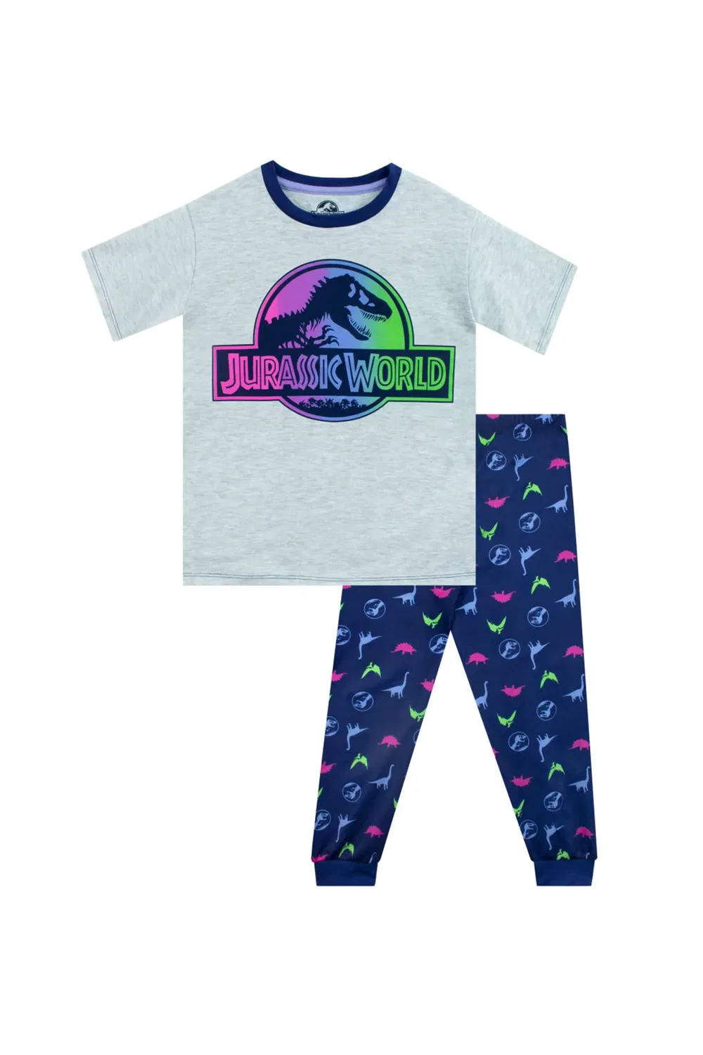 Детская пижама с динозаврами Jurassic World, Grey