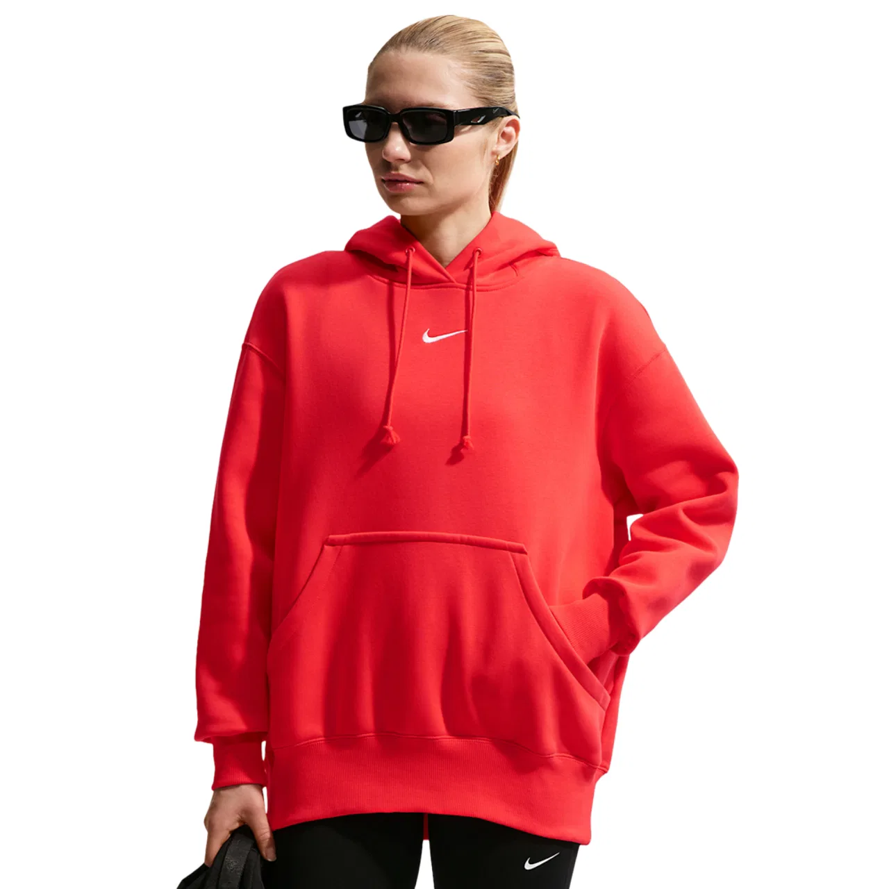 Женское худи Nike Phoenix Fleece, цвет Sail/Lt Crimson