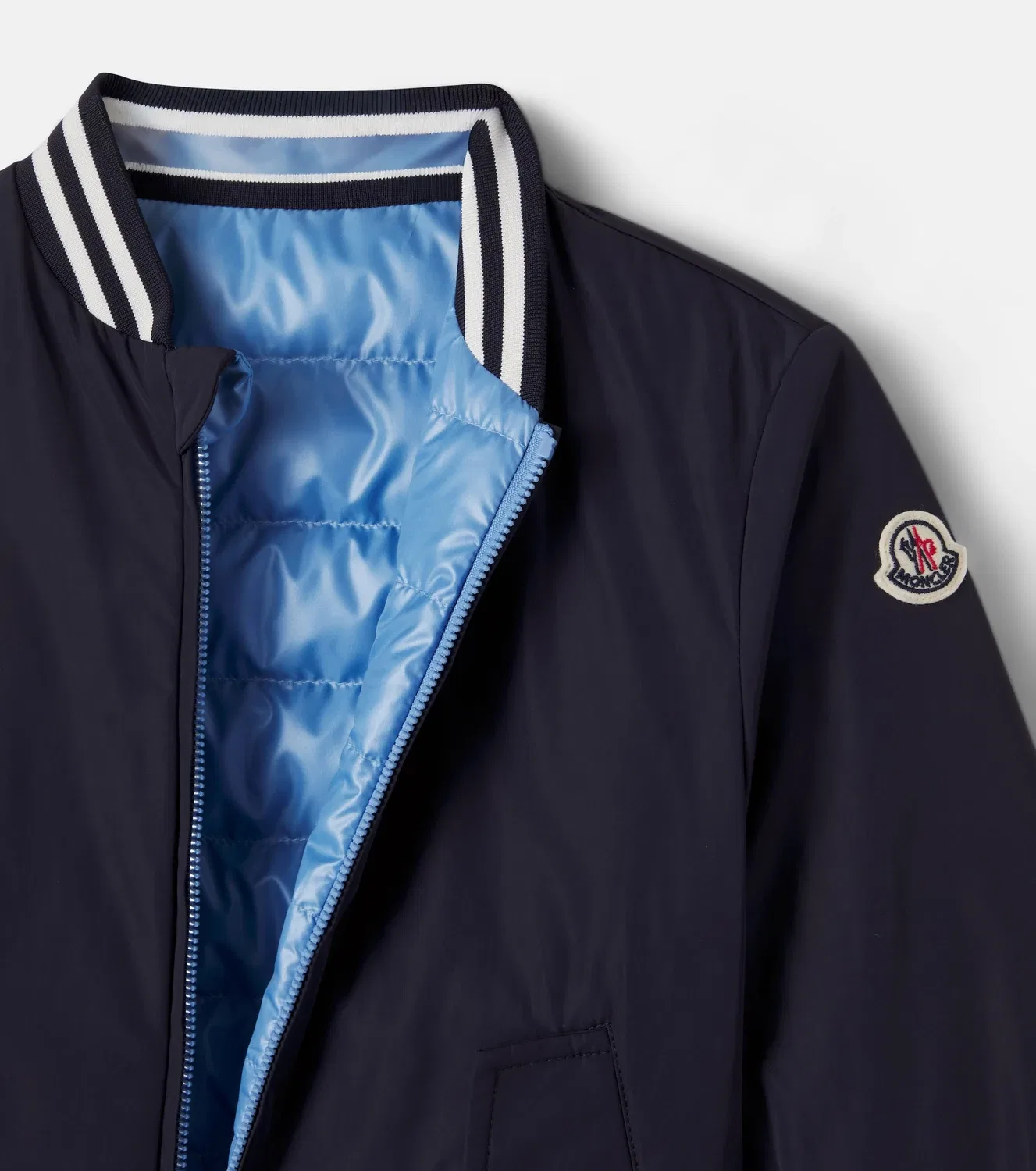 Легкая куртка двусторонняя Cemal Moncler Enfant, синий — фото 3