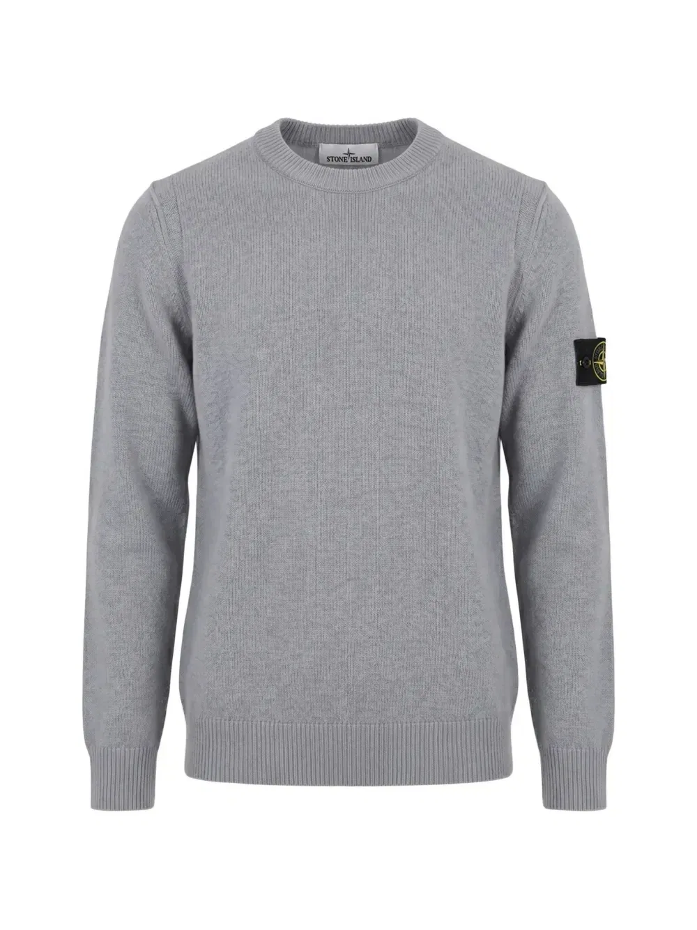 Джемпер с круглым вырезом и нашивкой-логотипом Stone Island, серый